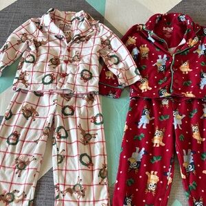 Burt's Bees Kids Pajama Set - Festive Red and White